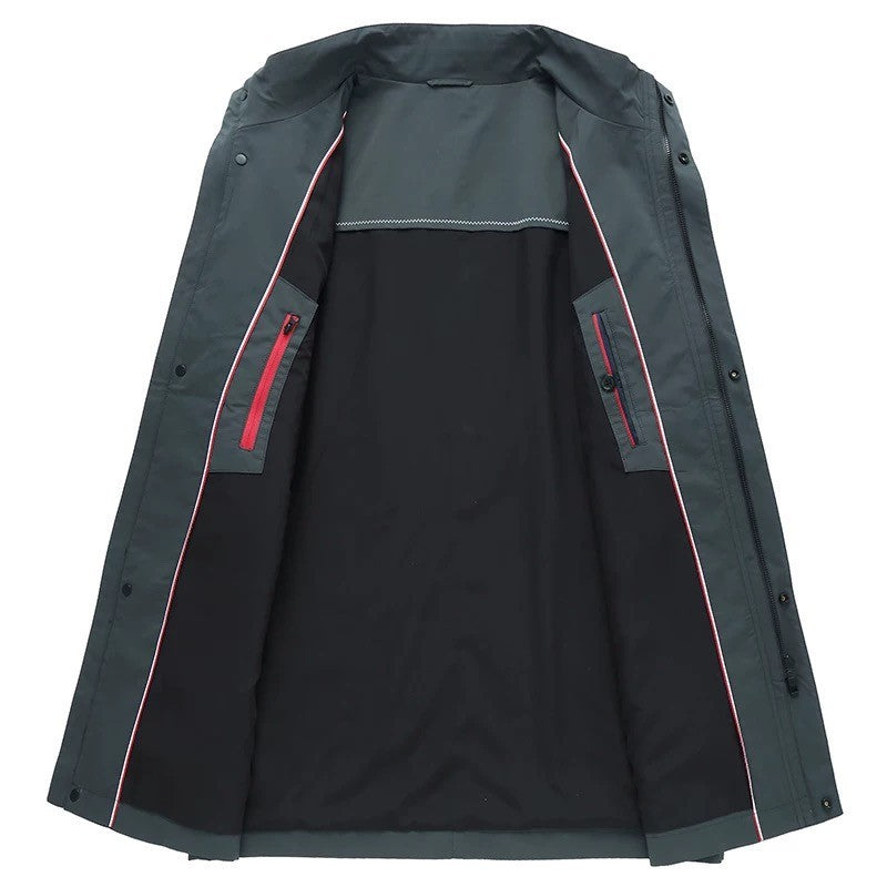 Men's Stand-Up Collar Business Casual Windbreaker Jacket Pi-Mart
