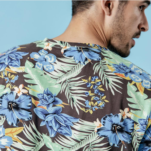 Round Neck All Over Print T-Shirt Pi-Mart