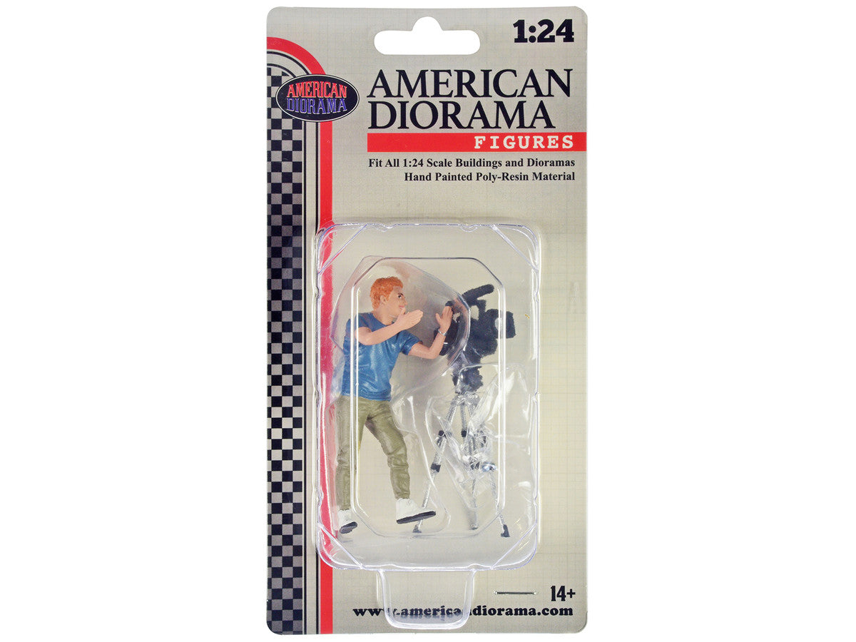 "On-Air" Figure 5 with Standing Camera for 1/24 Scale Models by American Diorama LuxuryLifeWay Online Store