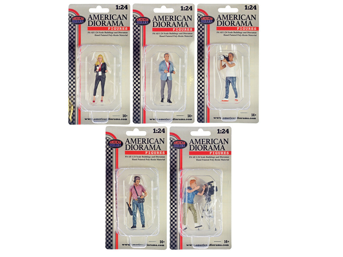 "On-Air" 6 piece Figures and Accessory Set for 1/24 Scale Models by American Diorama LuxuryLifeWay Online Store