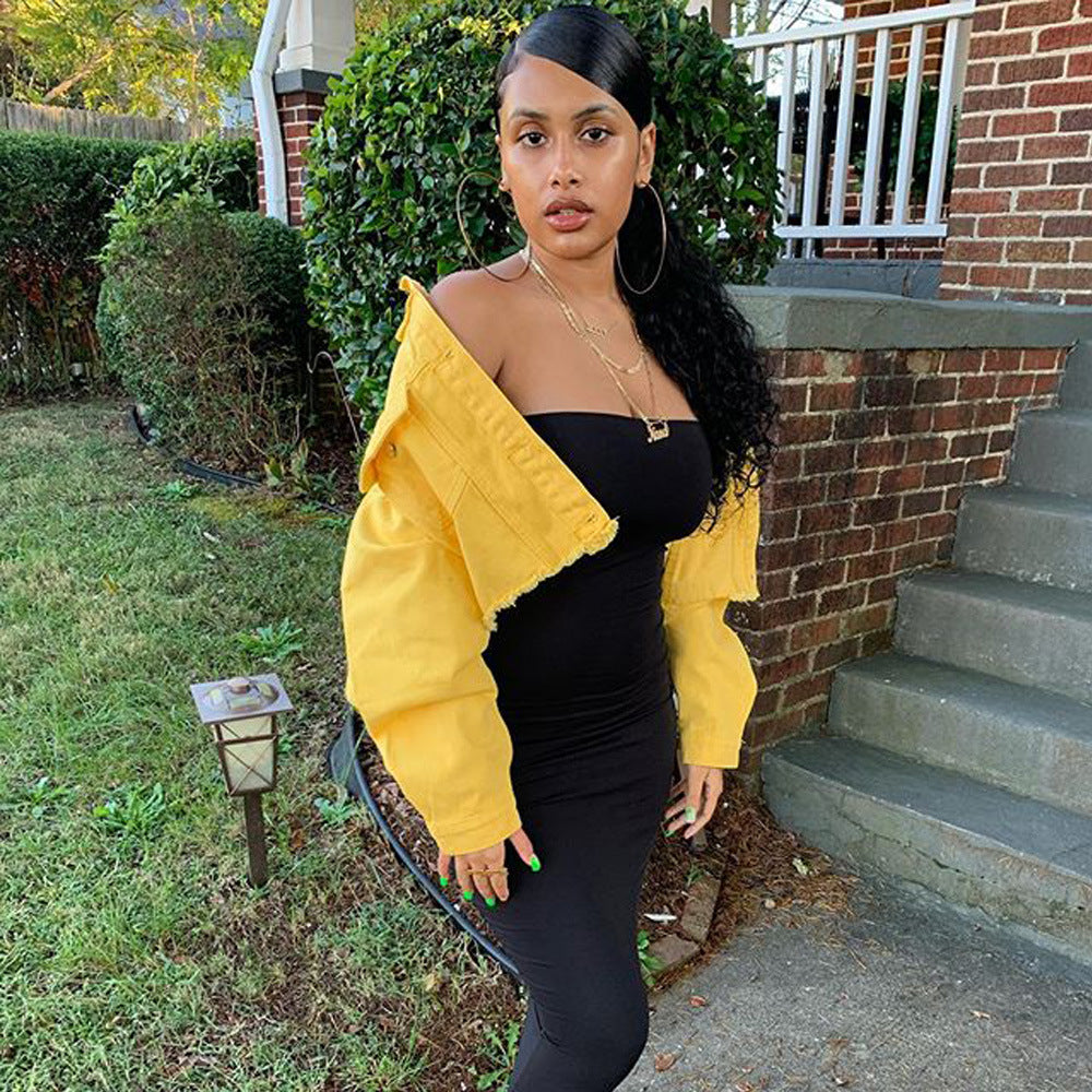 Jacket Women Streetwear Denim Jacket Women Outwear Bodycon Jeans Jackets Women Coat Casual Ladies Cropped Jackets NorixaFashion.com