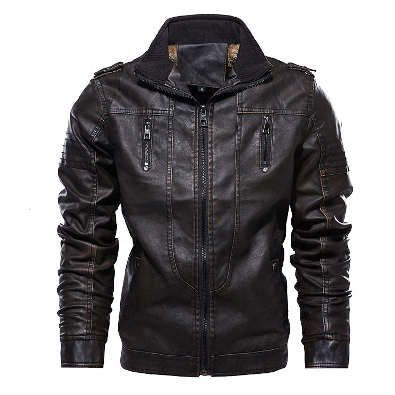 Washed leather jacket Best YouTube Store