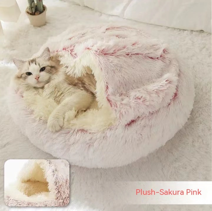 2-in-1 Plush Pet Bed Pets Fashion