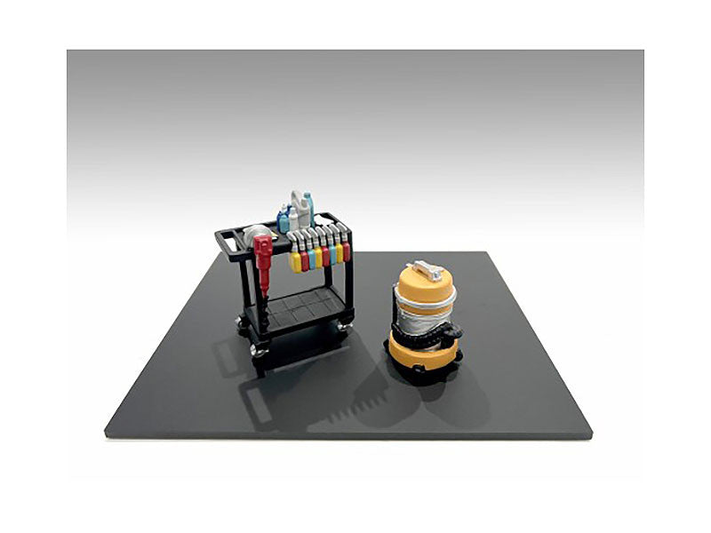 "Detail Masters" Figure 3 (Detailing Cart) for 1/18 Scale Models by American Diorama LuxuryLifeWay Online Store