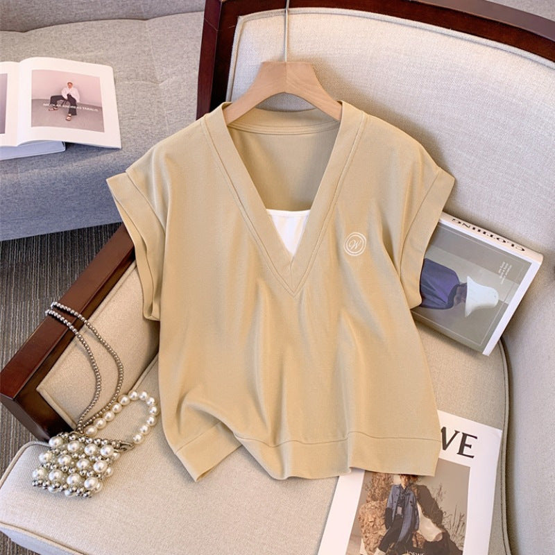 Casual Two-piece Set Sleeveless Top And Shorts LadyShow.Store
