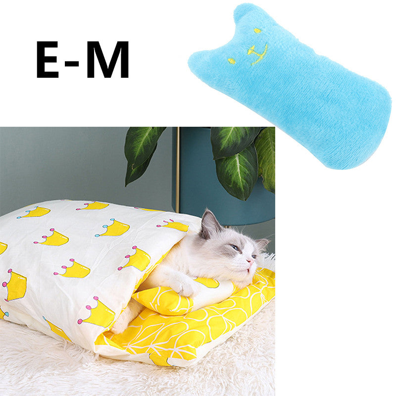 Winter Warm Cat Closed Removable And Washable Quilt Pets Fashion