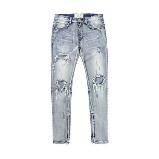 Shredded Denim Pants Pi-Mart