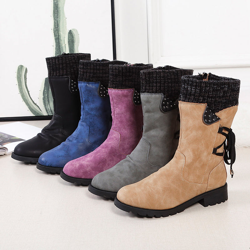Women Winter Boots Mid-Calf Snow Boots LadyShow.Store
