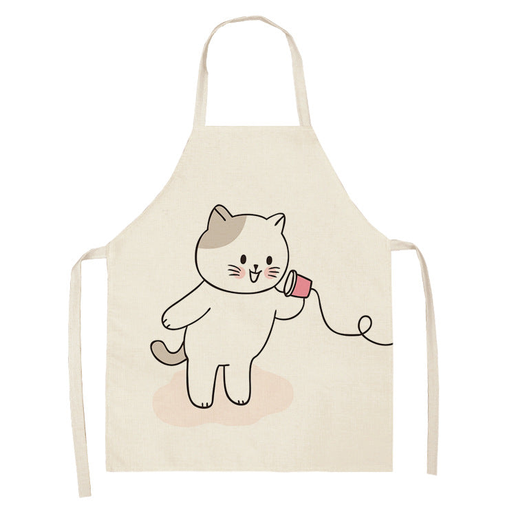 Explosive Animal Animation Multifunctional Kitchen Apron Cotton And Linen Apron PearlNestDecor.com