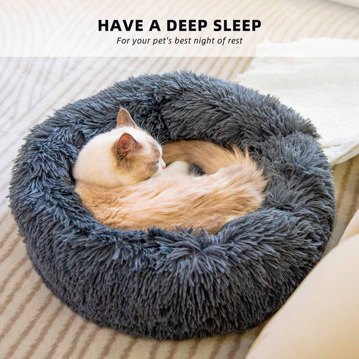 Dog Beds For Small Dogs Round Plush Cat Litter Kennel Pet Nest Mat Puppy Beds Pets Fashion