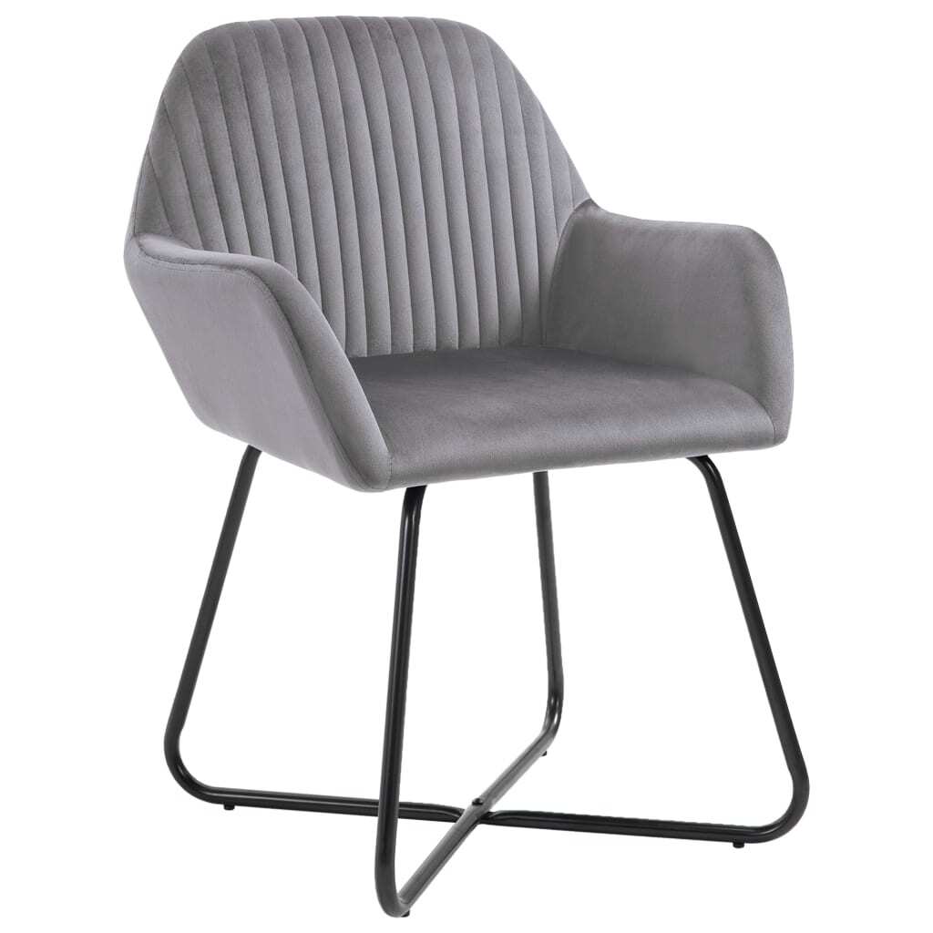 Dining Chairs 2 pcs Gray Velvet LuxuryLifeWay Online Store