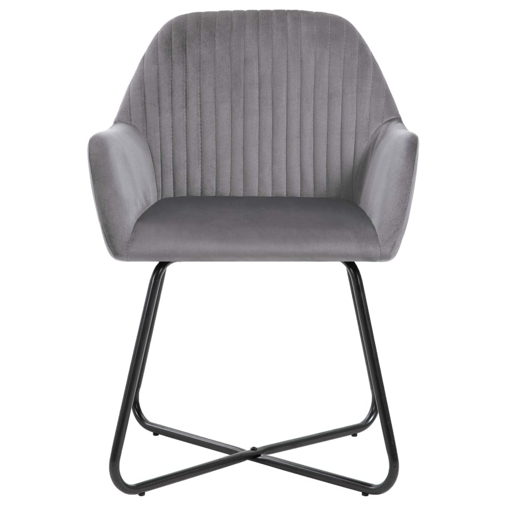 Dining Chairs 2 pcs Gray Velvet LuxuryLifeWay Online Store