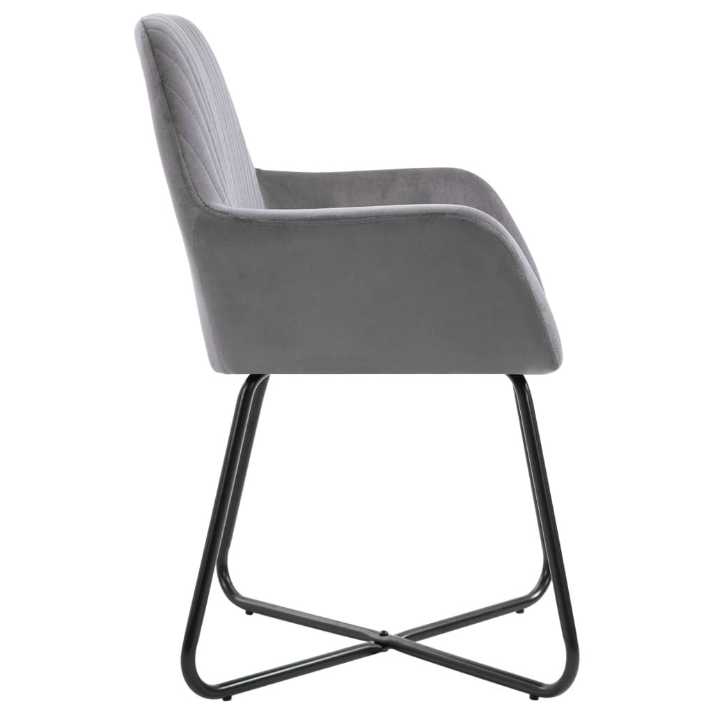 Dining Chairs 2 pcs Gray Velvet LuxuryLifeWay Online Store