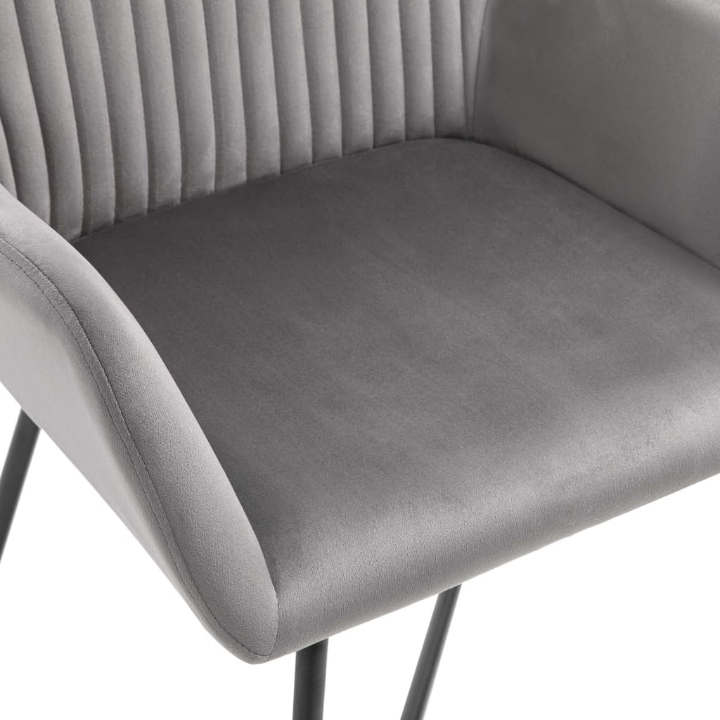 Dining Chairs 2 pcs Gray Velvet LuxuryLifeWay Online Store
