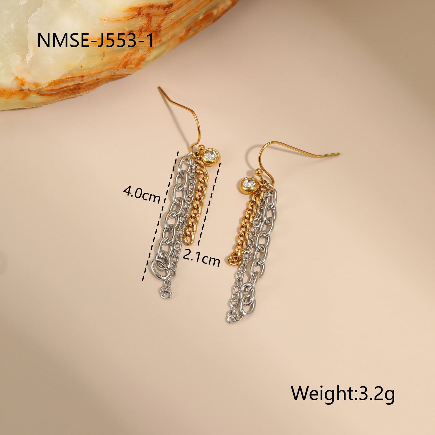 Autumn And Winter New Style Necklaces Gold And Silver Color Matching Earrings Jewelry LadyShow.Store