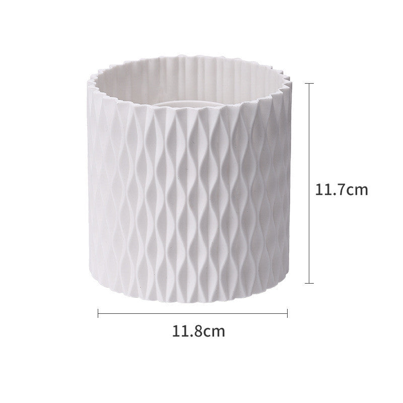 360 Rotating Large Capacity Makeup Brush Portable Storage Box CJD