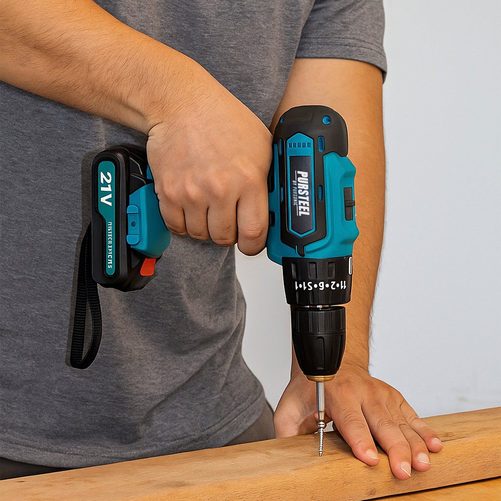 Pursonic 21V Rechargeable Cordless Drill 24 Piece Set – Compact Power for Home & DIY Projects LuxuryLifeWay Online Store