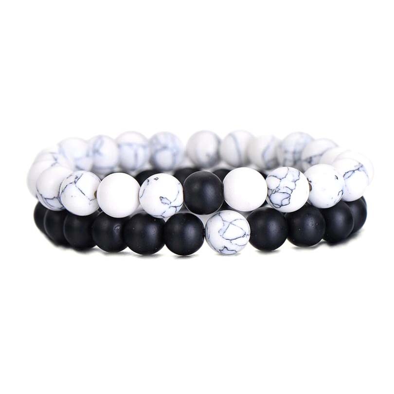 Natural Volcanic Stone White Pine Red Pine Tiger Eye Beaded Set LadyShow.Store