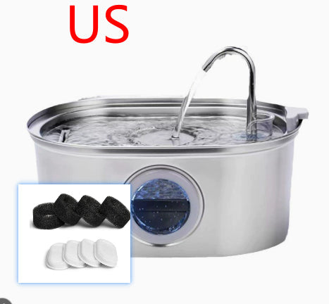 Water Feeder Stainless Steel Pet Water Dispenser Pets Fashion