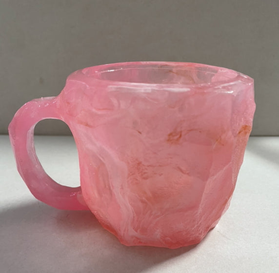 400ml Resin Mineral Crystal Coffee Mugs With Handles Elegant Fake Mineral Crystal Cup For Workplace Home Decor Christmas Gift Kitchen Gadgets PearlNestDecor.com