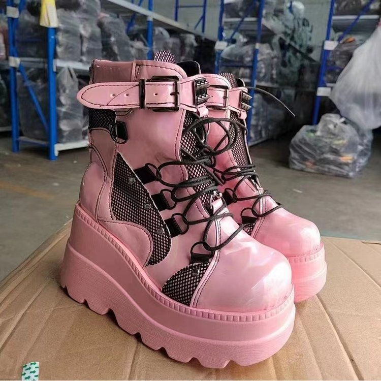 Platform Gothic Mid-calf Boots For Women Boots LadyShow.Store