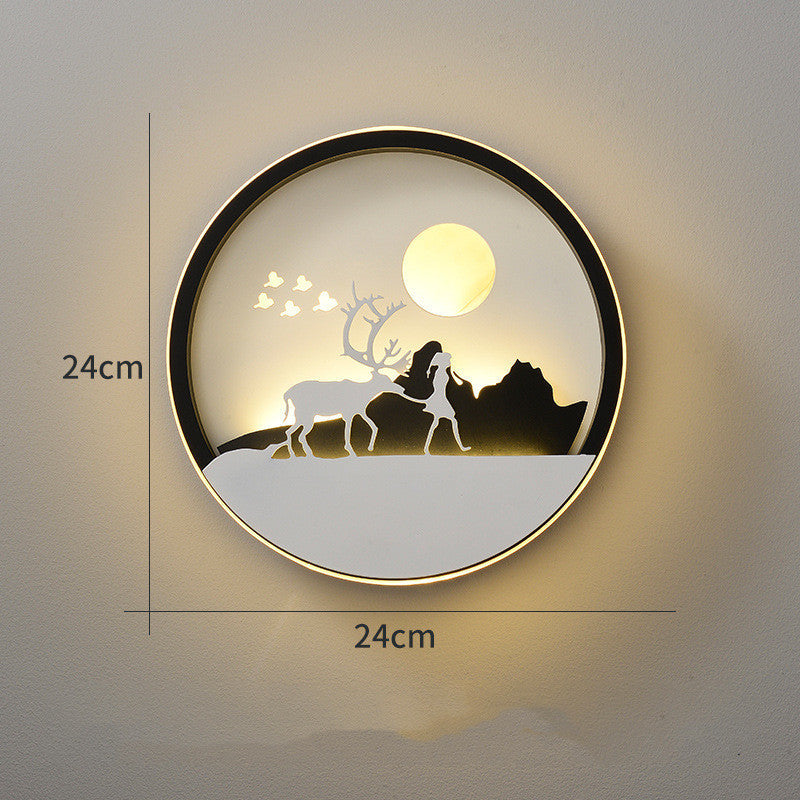 Wall Lamp Bedroom Modern Minimalist Creative Background PearlNestDecor.com