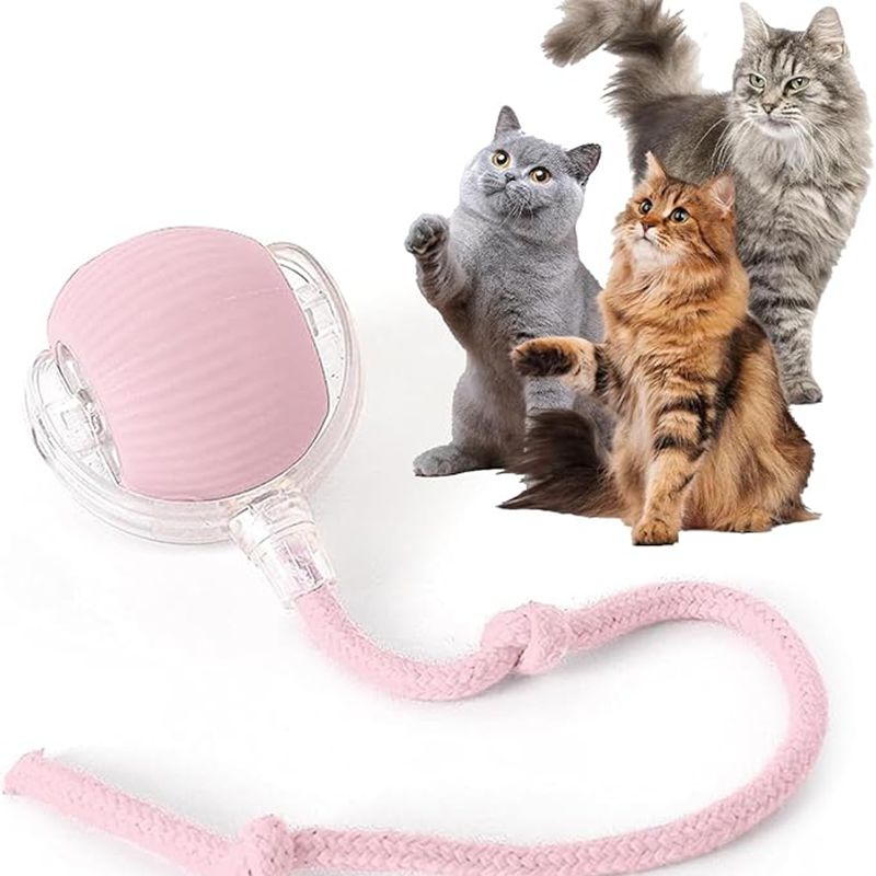 Cat Interactive Ball Toys Automatic Rolling Ball For Kitten Rechargeable Smart Pet Electric Toys With Teaser Sensor Cat Ball Toy LadyShow.Store