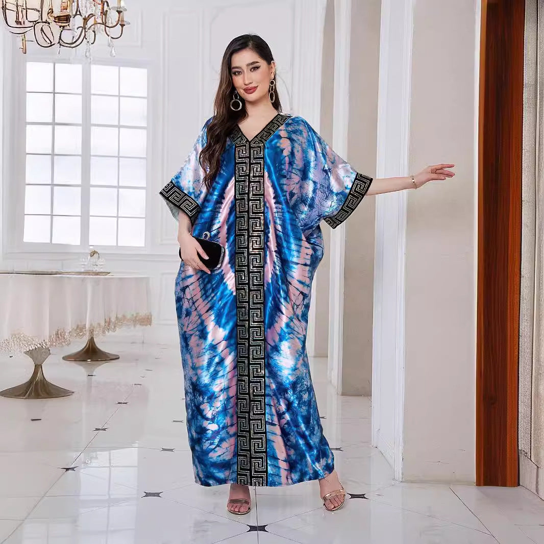 Fashion Printed Loose Robe Dress Women NorixaFashion.com
