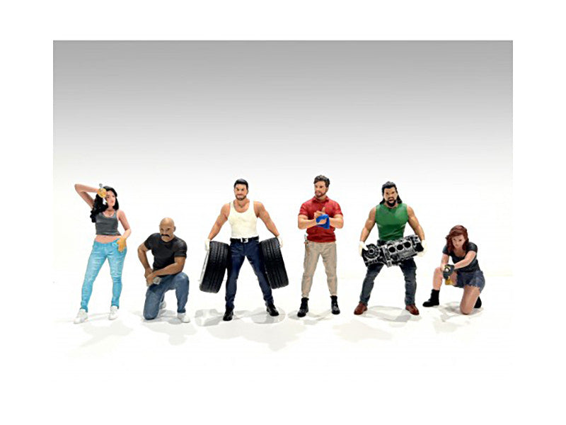 "Muscle Mechanics" 6 piece Figure Set for 1/24 Scale Models by American Diorama LuxuryLifeWay Online Store
