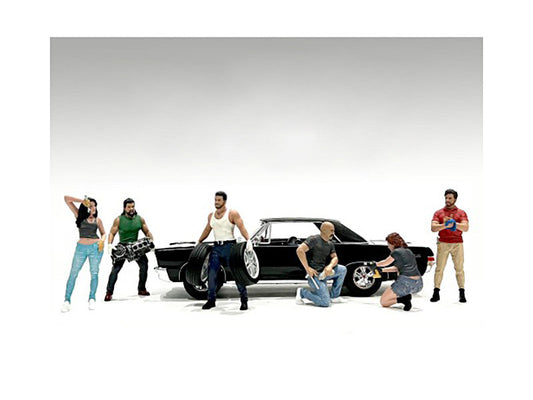 "Muscle Mechanics" 6 piece Figure Set for 1/18 Scale Models by American Diorama LuxuryLifeWay Online Store