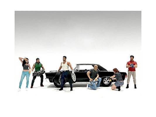 "Muscle Mechanics" 6 piece Figure Set for 1/24 Scale Models by American Diorama LuxuryLifeWay Online Store