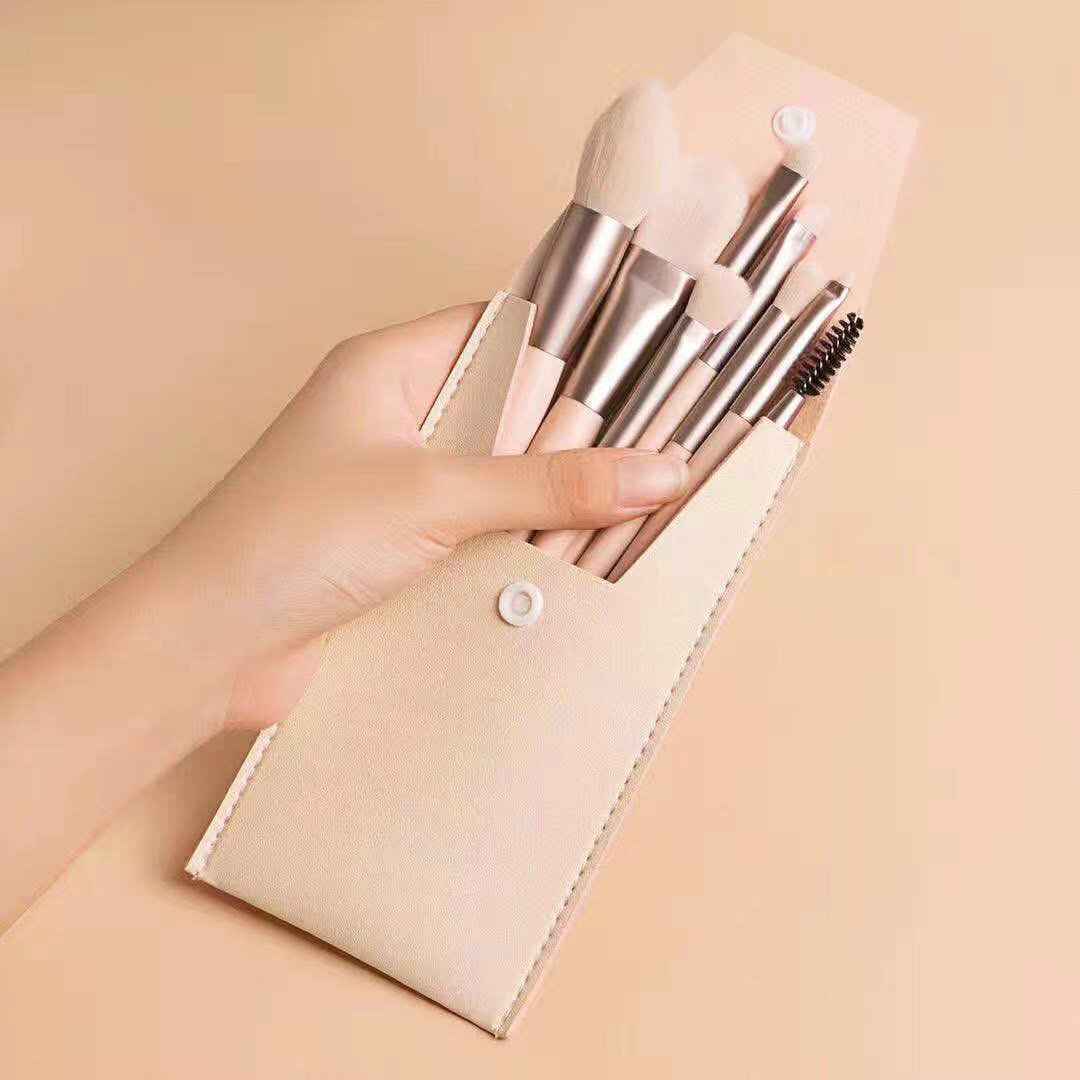 Travel Portable 8 Mini Makeup Brush Beauty Set CJD2