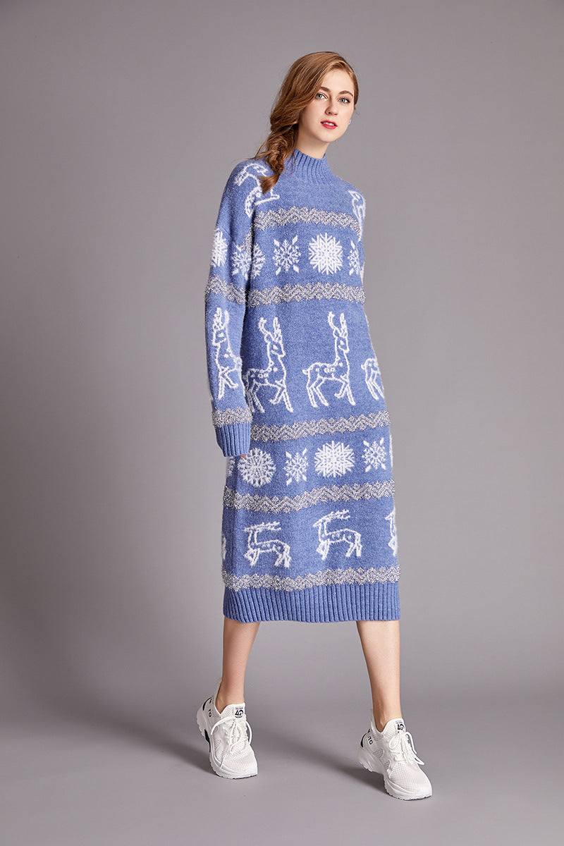 Long knit dress for women NorixaFashion.com