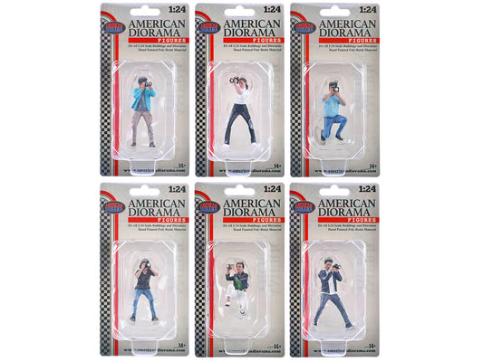 "Photographers" 6 piece Figure Set for 1/24 Scale Models by American Diorama LuxuryLifeWay Online Store