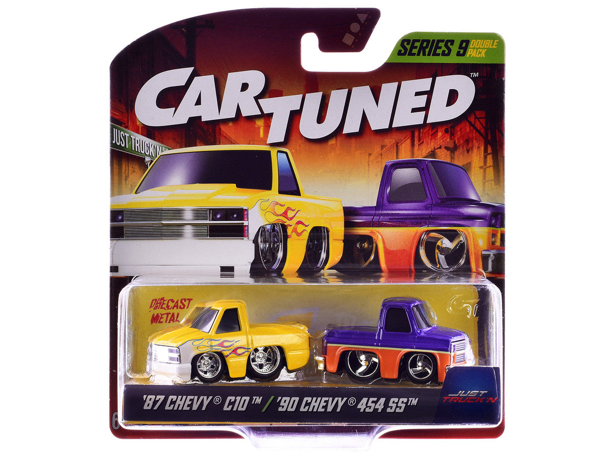 "Just Truck'n" Series 9 Chevrolet Pickup Double Pack Set of 2 Diecast Model Cars by CarTuned LuxuryLifeWay Online Store