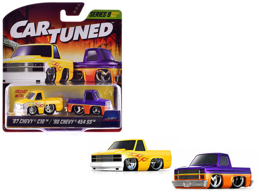 "Just Truck'n" Series 9 Chevrolet Pickup Double Pack Set of 2 Diecast Model Cars by CarTuned LuxuryLifeWay Online Store