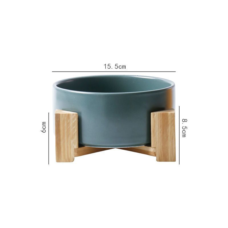 Large Capacity High Stand Ceramic Pet Bowl Pets Fashion