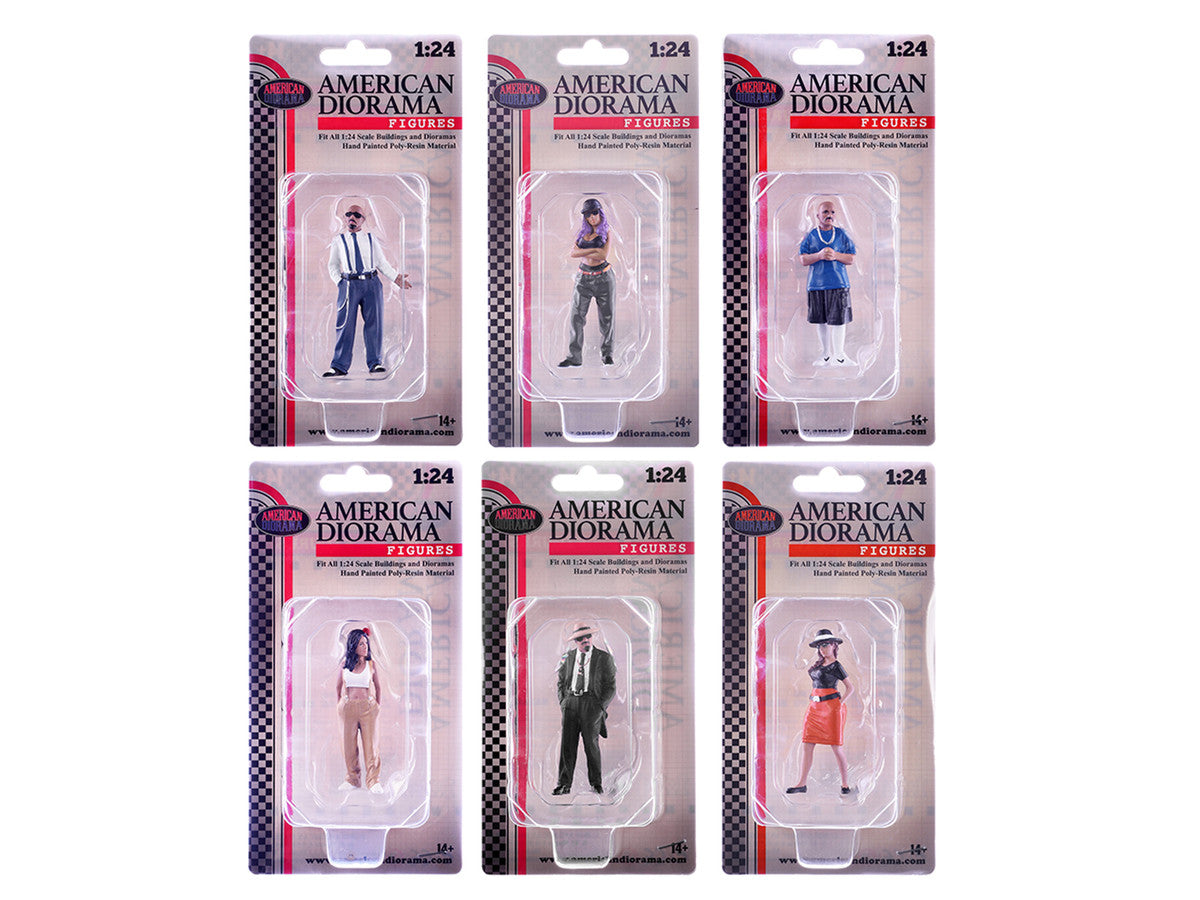"Hanging Out 3" 6 piece Figure Set for 1/24 Scale Models by American Diorama LuxuryLifeWay Online Store