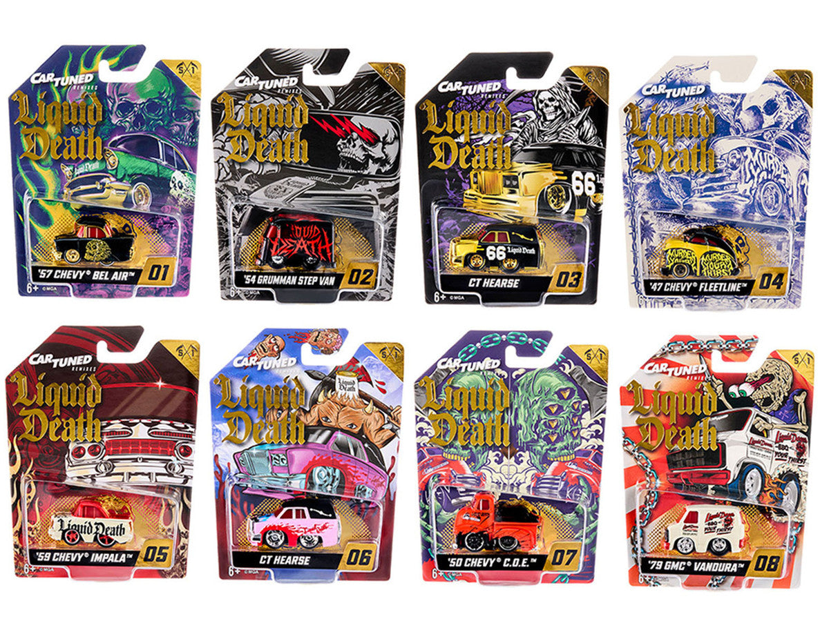 "Liquid Death" 2026 Series 1 Set of 8 Pieces Diecast Model Cars by CarTuned LuxuryLifeWay Online Store