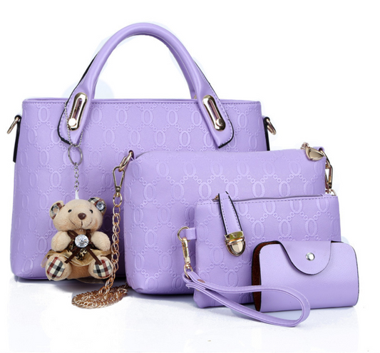 Bear Pendant Mother-Daughter Bag, Tote and Shoulder Bag Pi-Mart