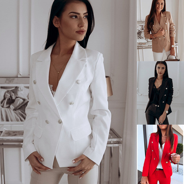 Elegant Double-Breasted Blazer NorixaFashion.com
