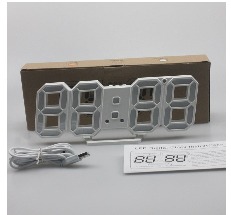 3D LED Wall Digital Clock PearlNestDecor.com