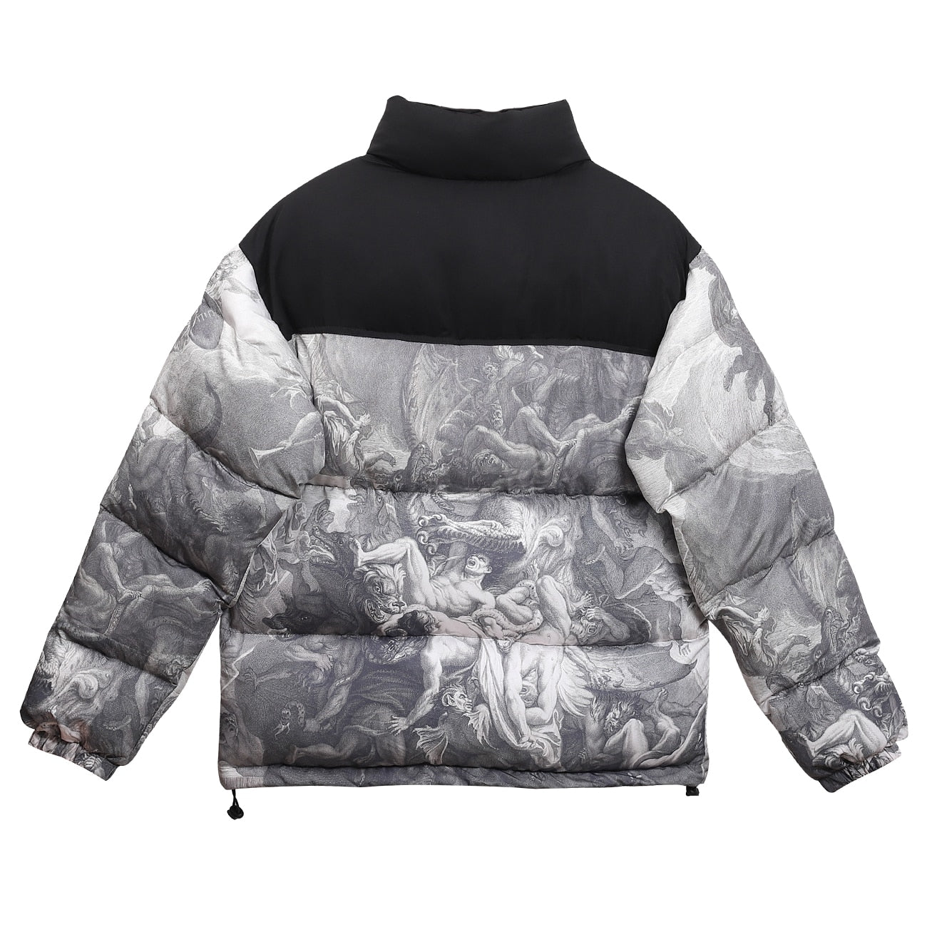 Figure Printed Cotton Padded Jacket For Men