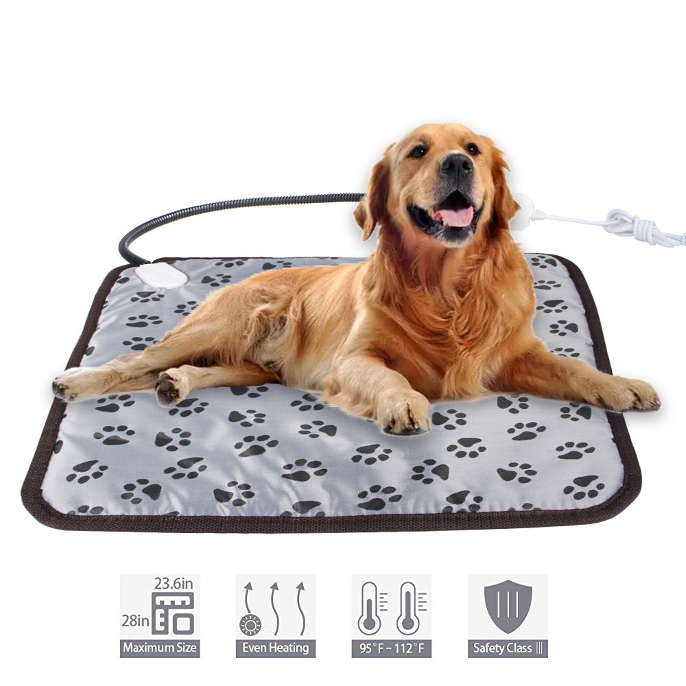 Pet Heating Pad For Dog Cat Heat Mat Indoor Electric Waterproof Dog Heated Pad With Chew Resistant Cord Winter Pet Blanket Warmer Pets Fashion