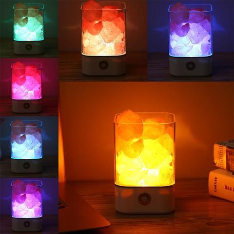 USB Himalayan Salt LED Lamp PearlNestDecor.com