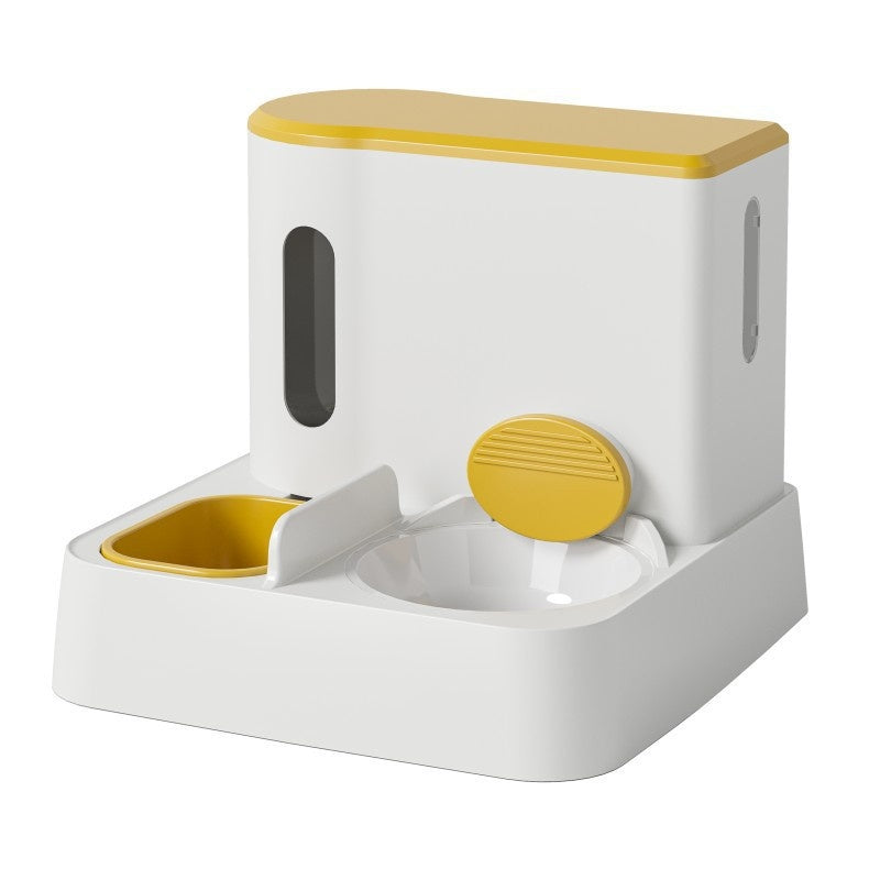 Cat Automatic Pet Feeder Water Dispenser Integrated Double Bowl Drinking Pet Pets Fashion