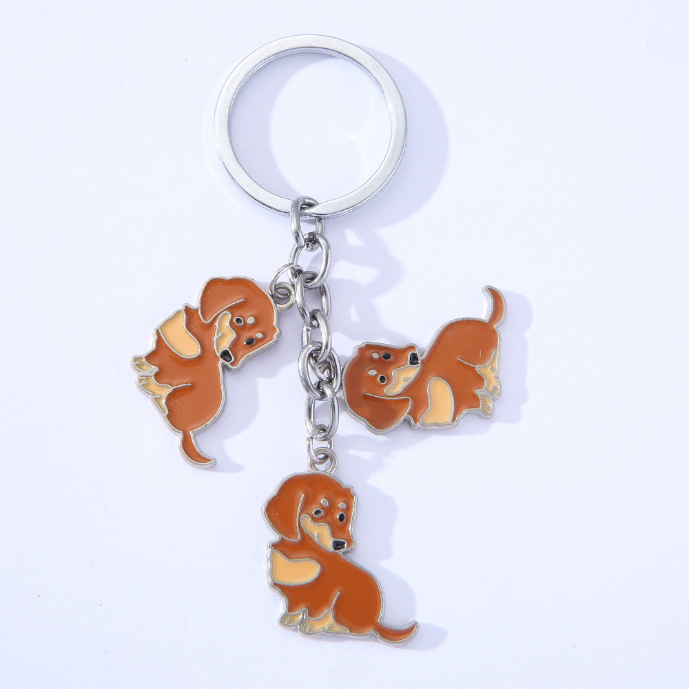 American Style Pet Dog Wax Metal Keychains LadyShow.Store