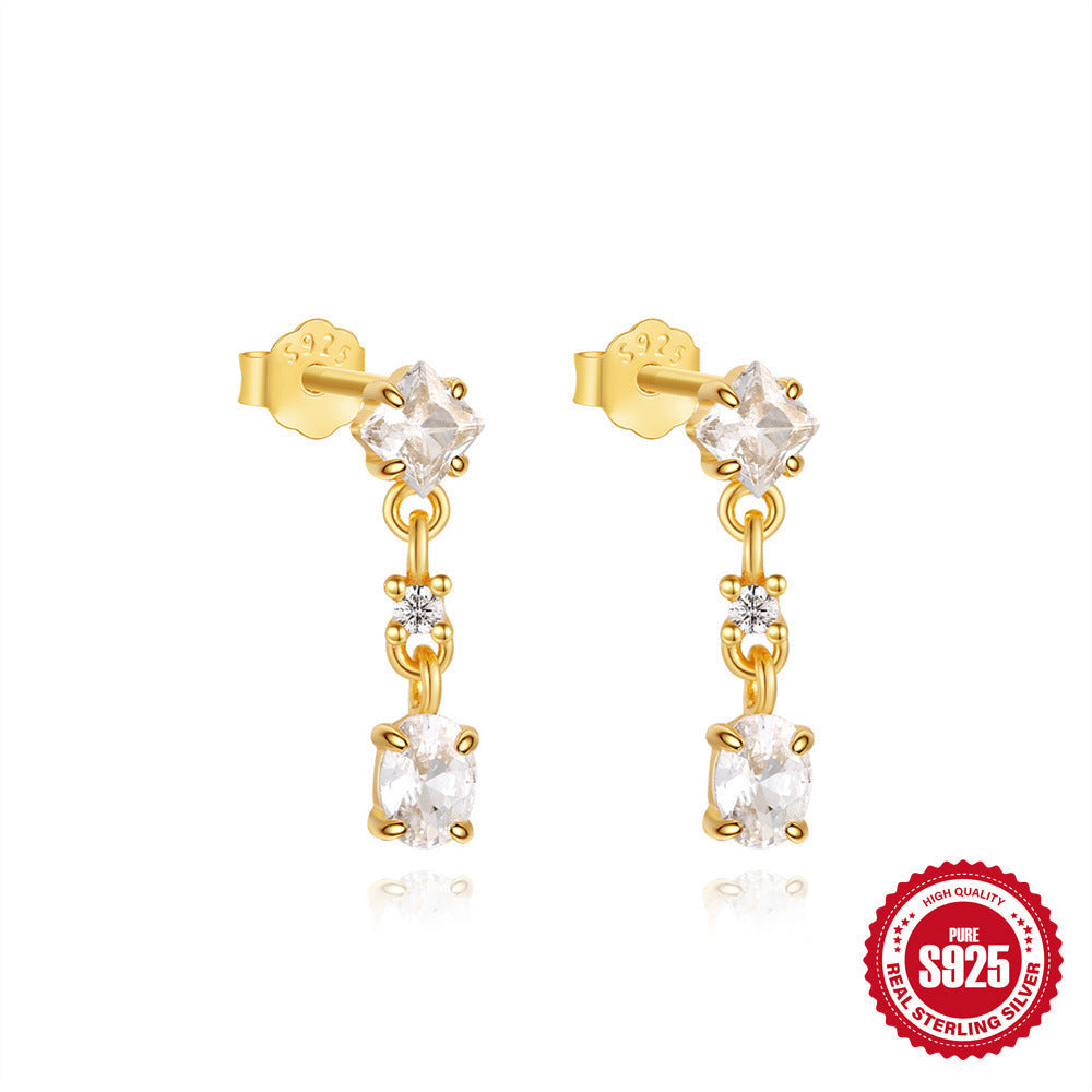 Daily S925 Sterling Silver Stud Earrings LadyShow.Store