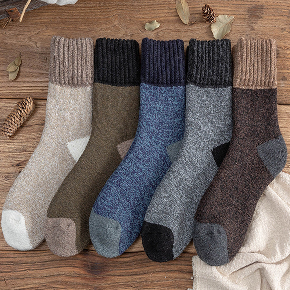 Men's Thick Wool Socks for Winter Warmth (Mid-Calf) Pi-Mart