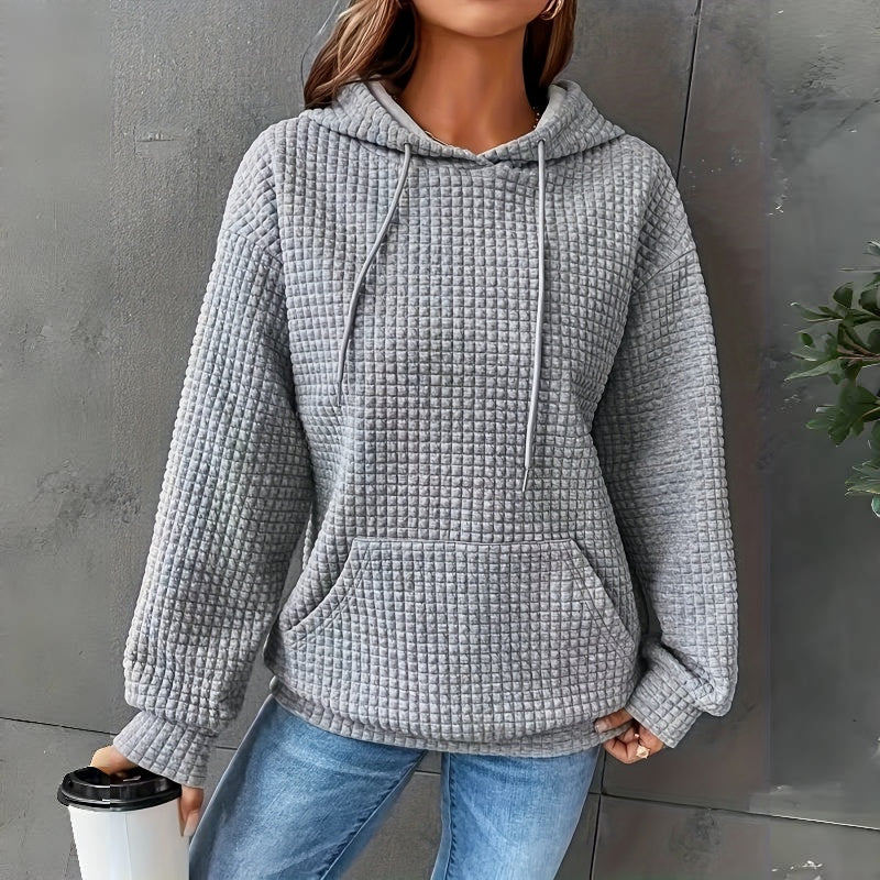 Women's Loose Fitting Hooded Long Sleeved Sweatshirt NorixaFashion.com
